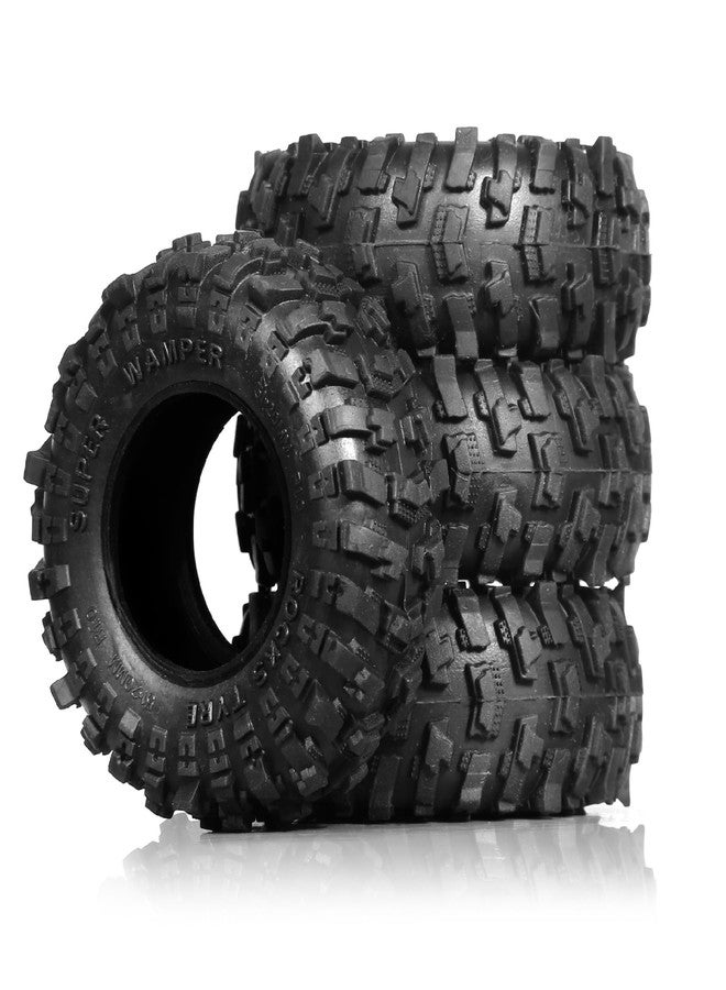 Dantenron 1.0 RC Rubber Crawler Tires With Foam Insert All Terrain 1/24 1/18 Rock Mud Wheel Tyres For 1:18 1:24 Crawler Car Axial SCX24 FMS AX24 FCX18 FCX24 TRX4M 1.0" Beadlock Hubs 4PCS - Image 1